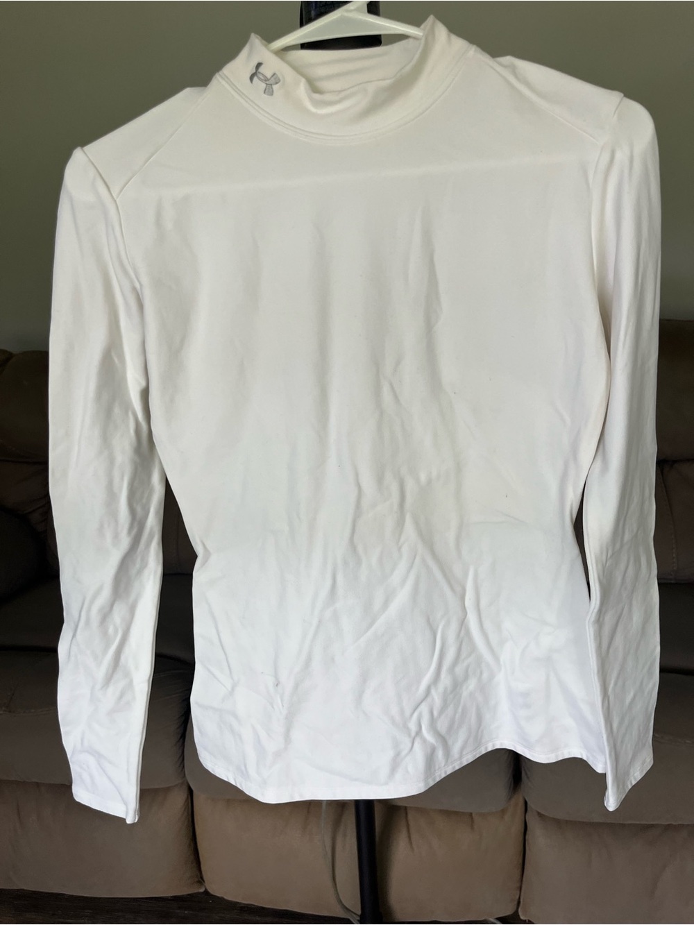Under Armour kids  White Long-Sleeve Compression Top